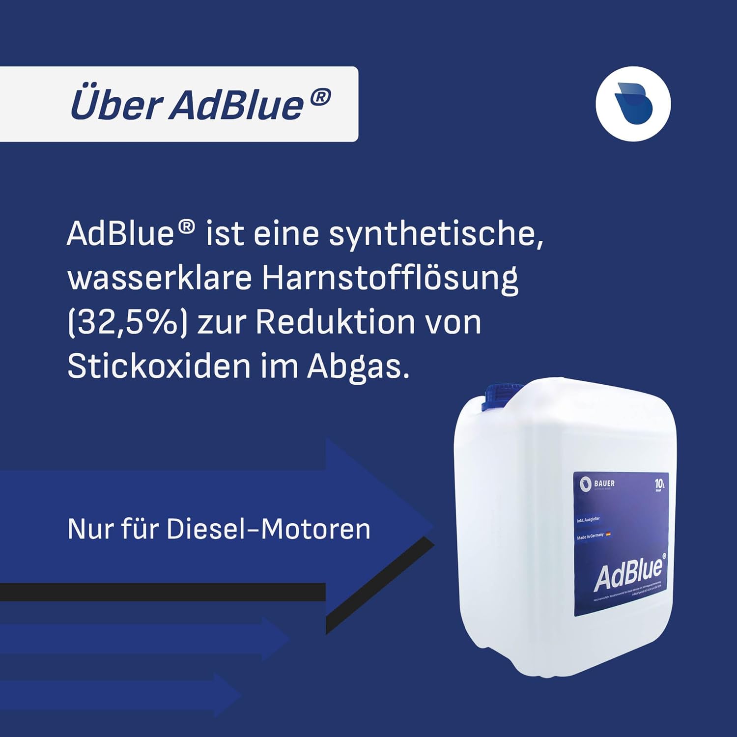 AdBlue® - Bidon avec bec flexible - Solution d'urée premium selon ISO 22241 