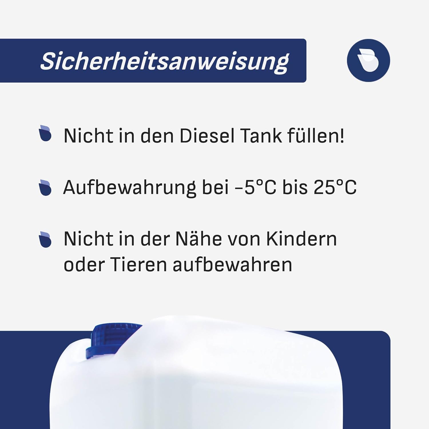 AdBlue® - Canister with flexible spout - Urea solution according to ISO 22241 - 10 liters / 5 liters – Bauer Blue