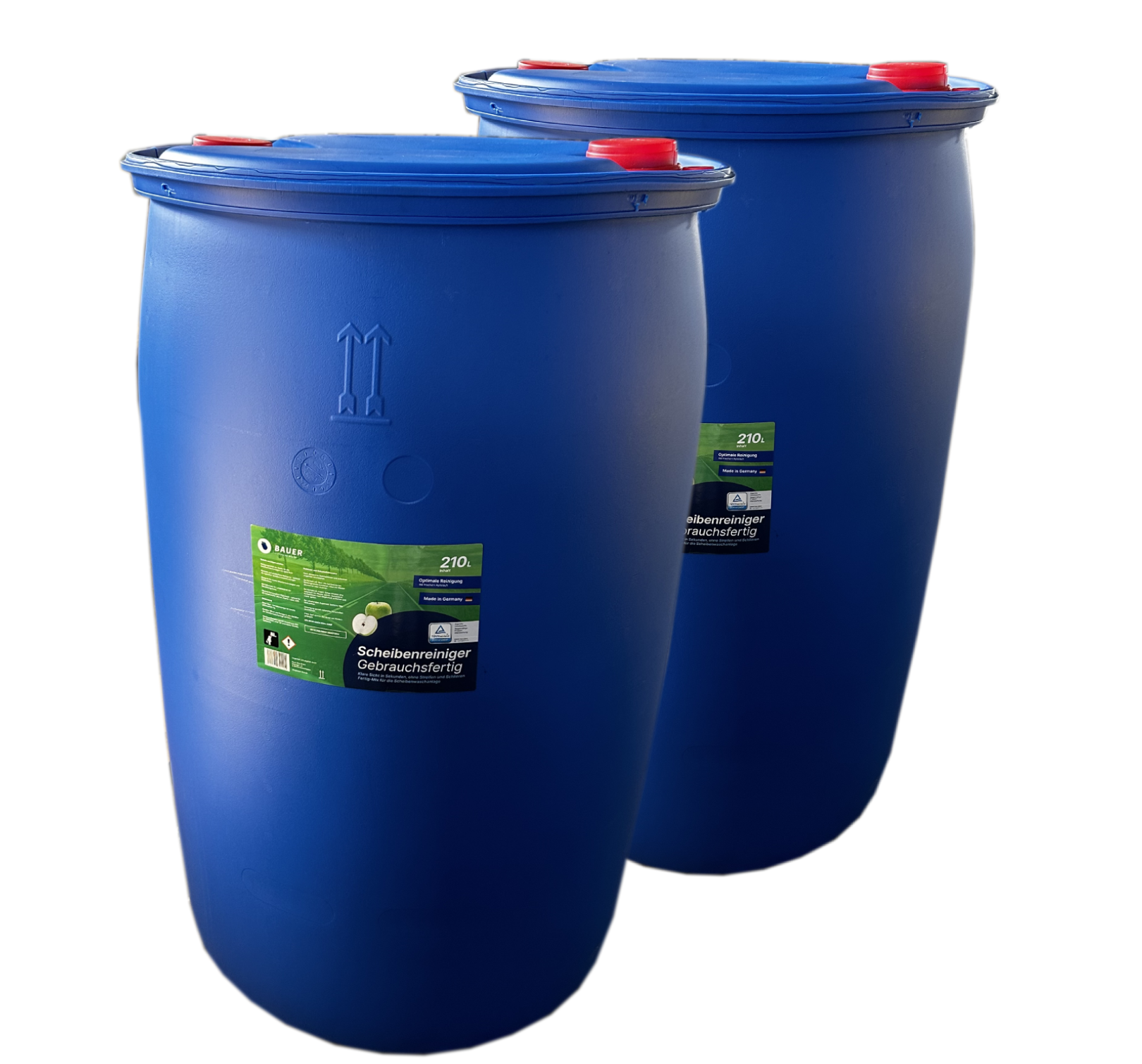 Bauer Blue - Nettoyant vitres fût plastique 210L prêt à l'emploi - parfum pomme 