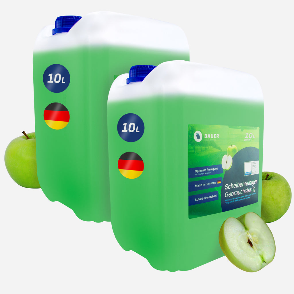 Bauer Blue - Nettoyant vitres en bidon prêt à l'emploi - Parfum pomme 