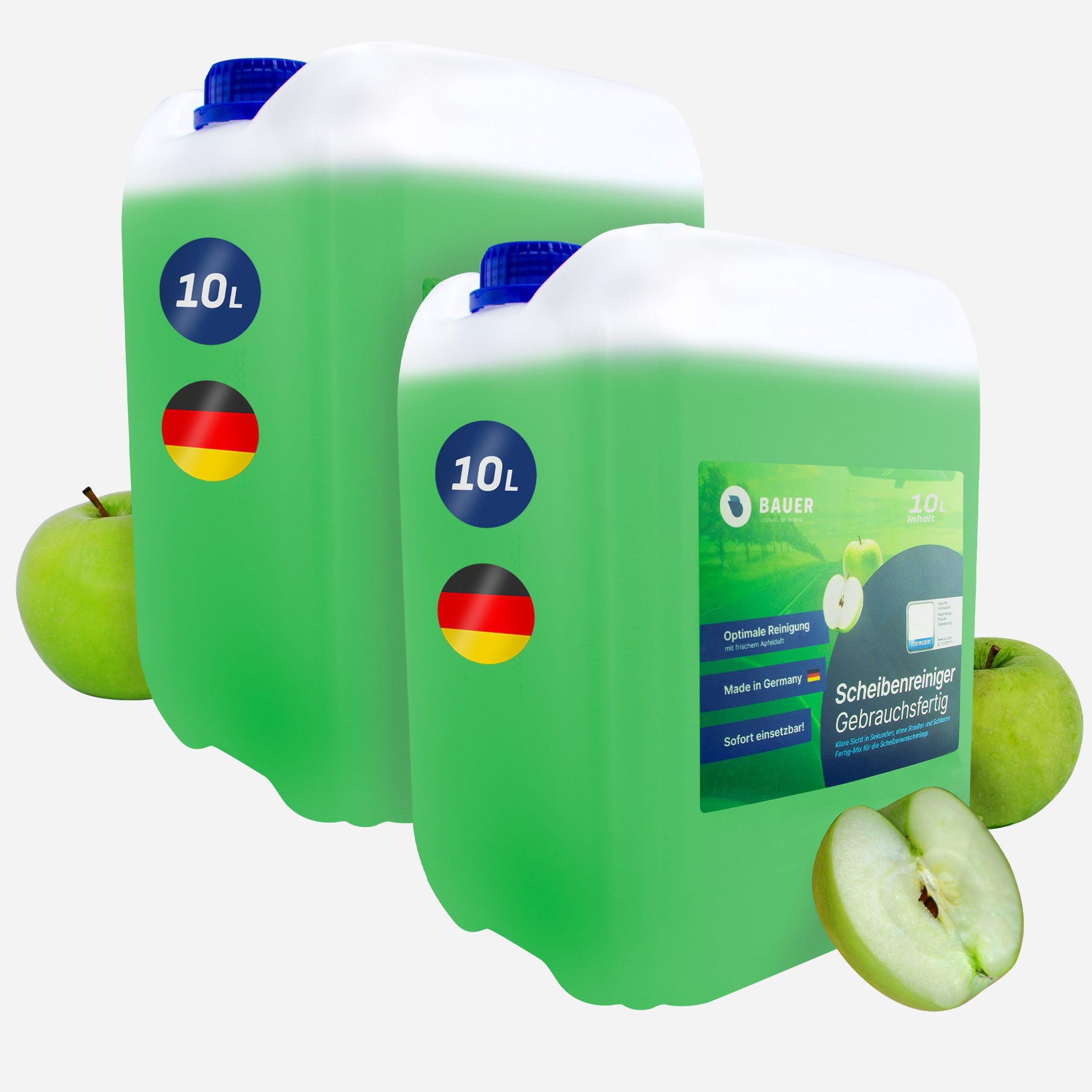 Bauer Blue - Nettoyant vitres en bidon prêt à l'emploi - Parfum pomme 