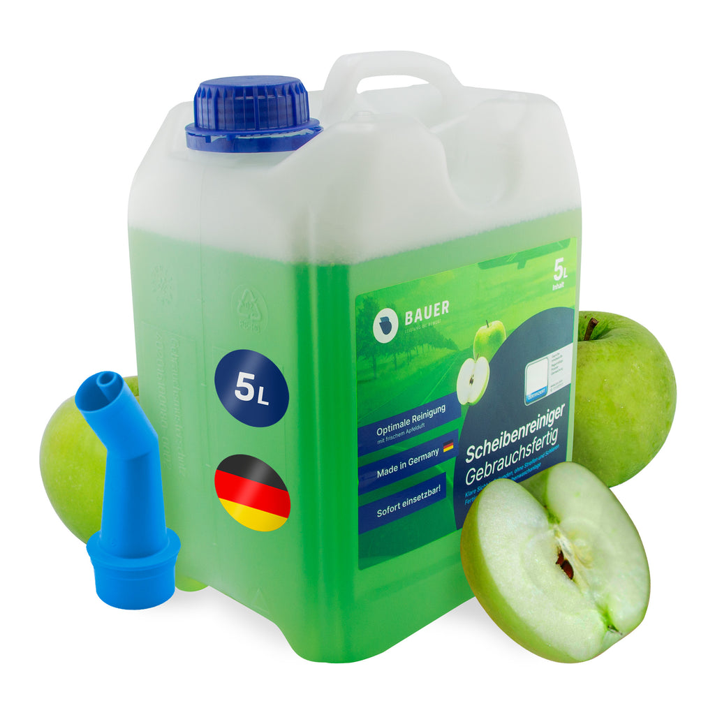 Bauer Blue - Nettoyant vitres en bidon prêt à l'emploi - Parfum pomme 