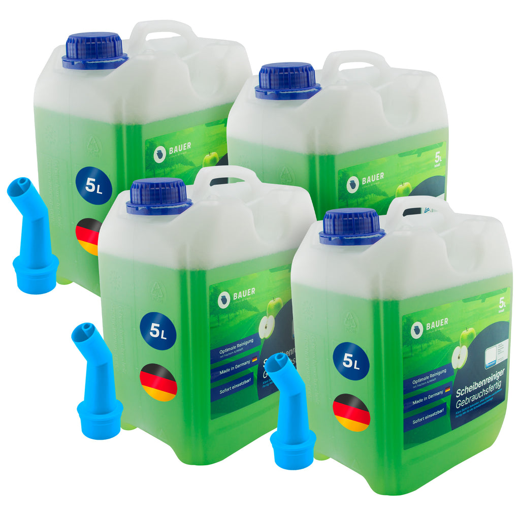 Bauer Blue - Nettoyant vitres en bidon prêt à l'emploi - Parfum pomme 