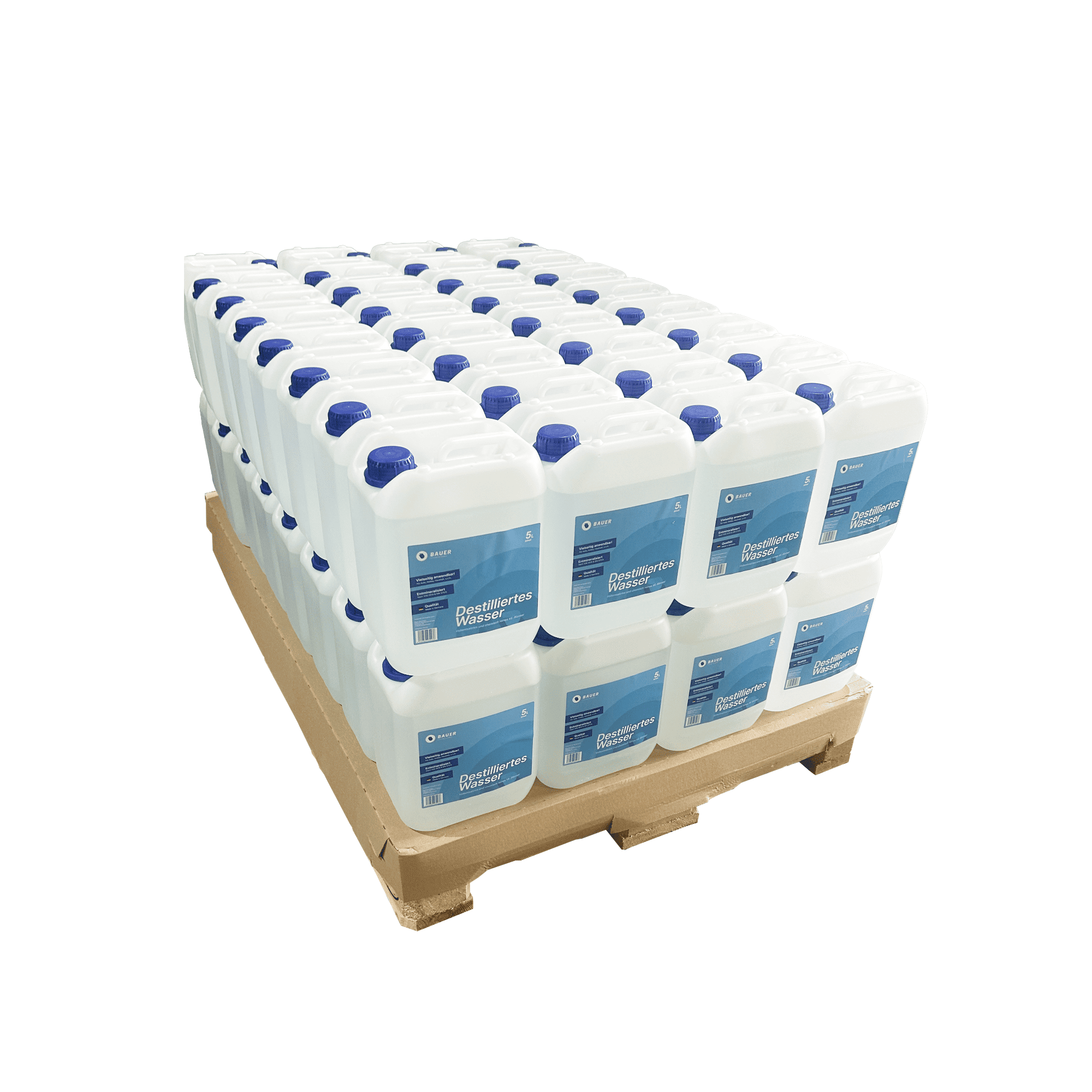 Bauer Blue - Eau distillée/déminéralisée - Bidon - Déminéralisée selon VDE 0510 et DIN 57510